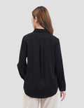 Connexion Collar Basic Kemeja Lengan Panjang Wanita