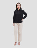 Connexion Collar Basic Kemeja Lengan Panjang Wanita