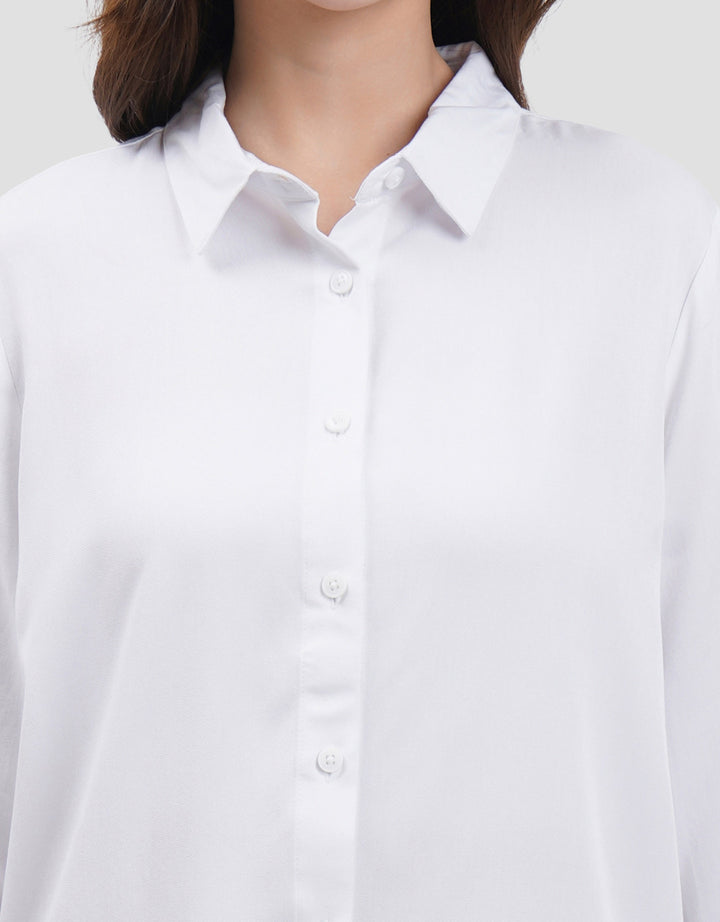 Connexion Collar Basic Kemeja Lengan Panjang Wanita