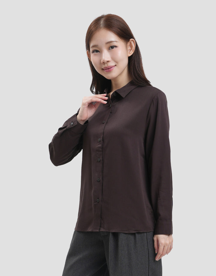 CONNEXION REG COLLAR KEMEJA WANITA