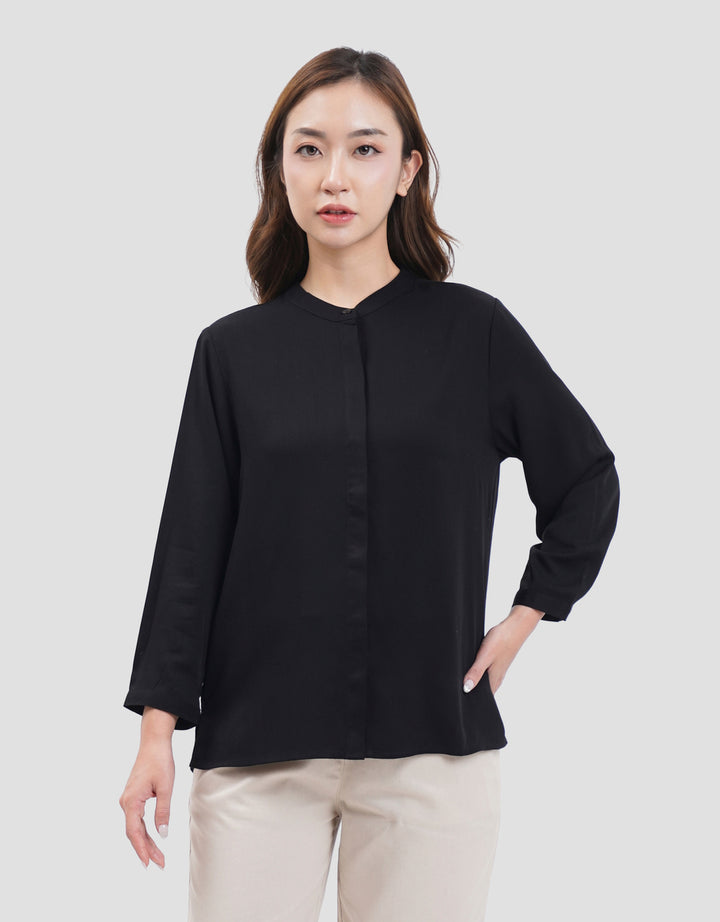 Connexion Slim Fit Vscos 3/4 Sleeve Kemeja Wanita