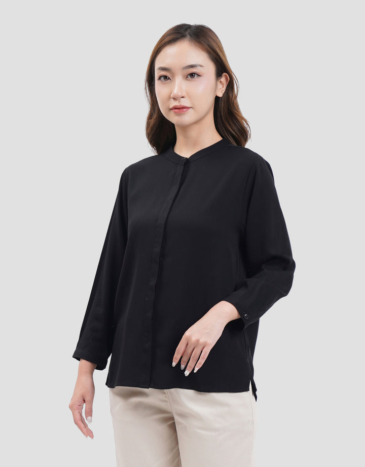 Connexion Slim Fit Vscos 3/4 Sleeve Kemeja Wanita