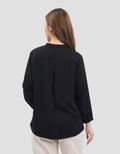Connexion Slim Fit Vscos 3/4 Sleeve Kemeja Wanita