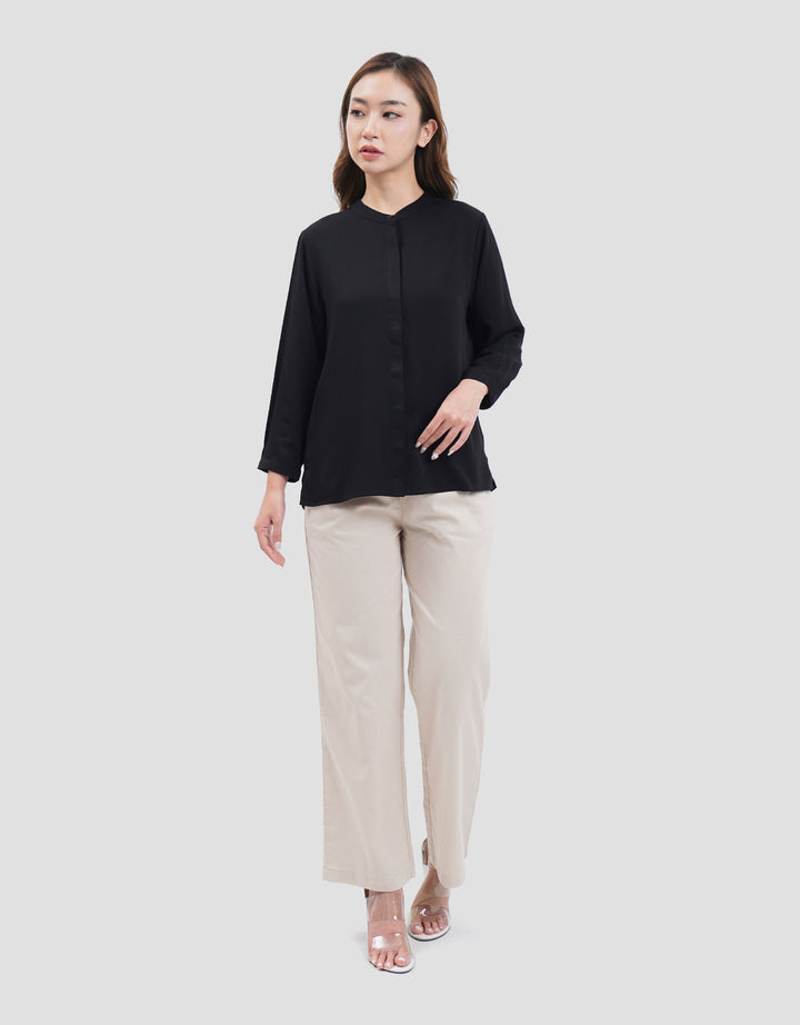 Connexion Slim Fit Vscos 3/4 Sleeve Kemeja Wanita