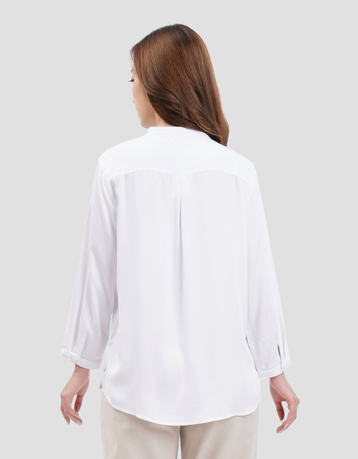 Connexion Slim Fit Vscos 3/4 Sleeve Kemeja Wanita