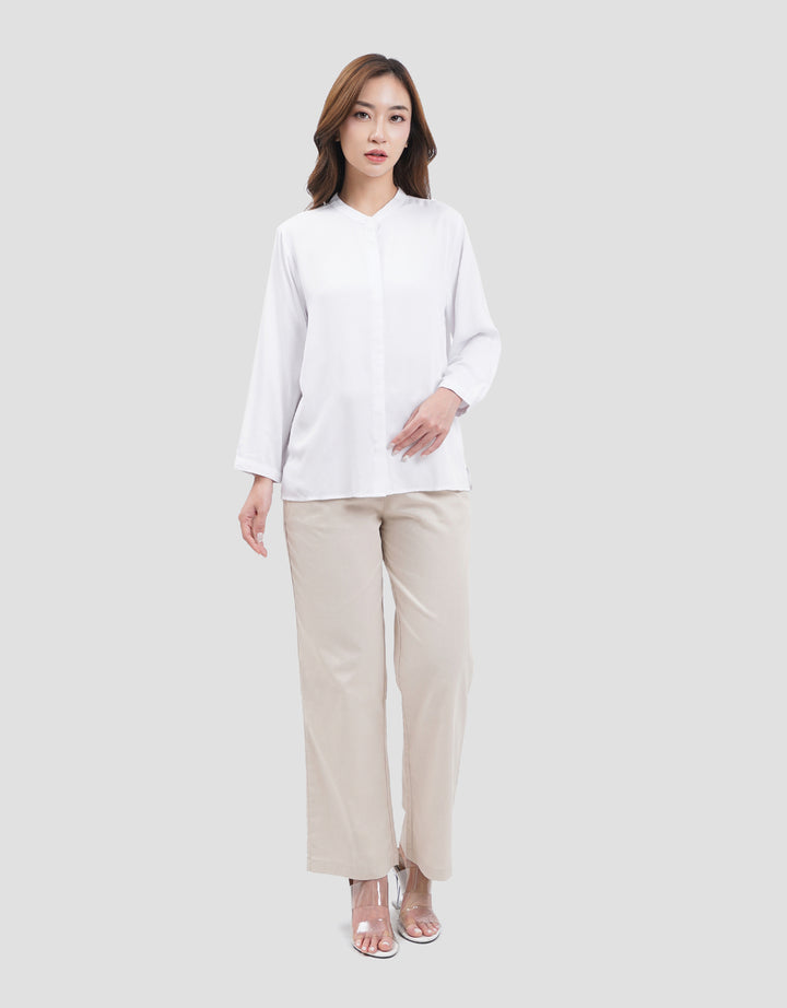 Connexion Slim Fit Vscos 3/4 Sleeve Kemeja Wanita
