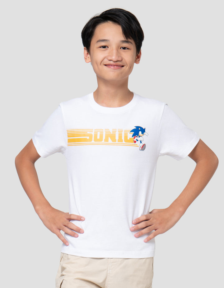 Character Print Sonics Running Kaos Anak Laki-Laki
