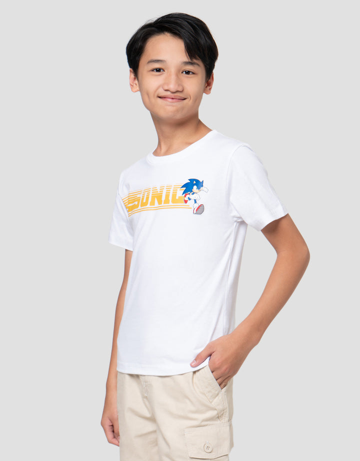 Character Print Sonics Running Kaos Anak Laki-Laki
