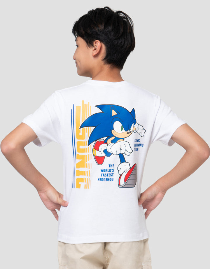 Character Print Sonics Running Kaos Anak Laki-Laki