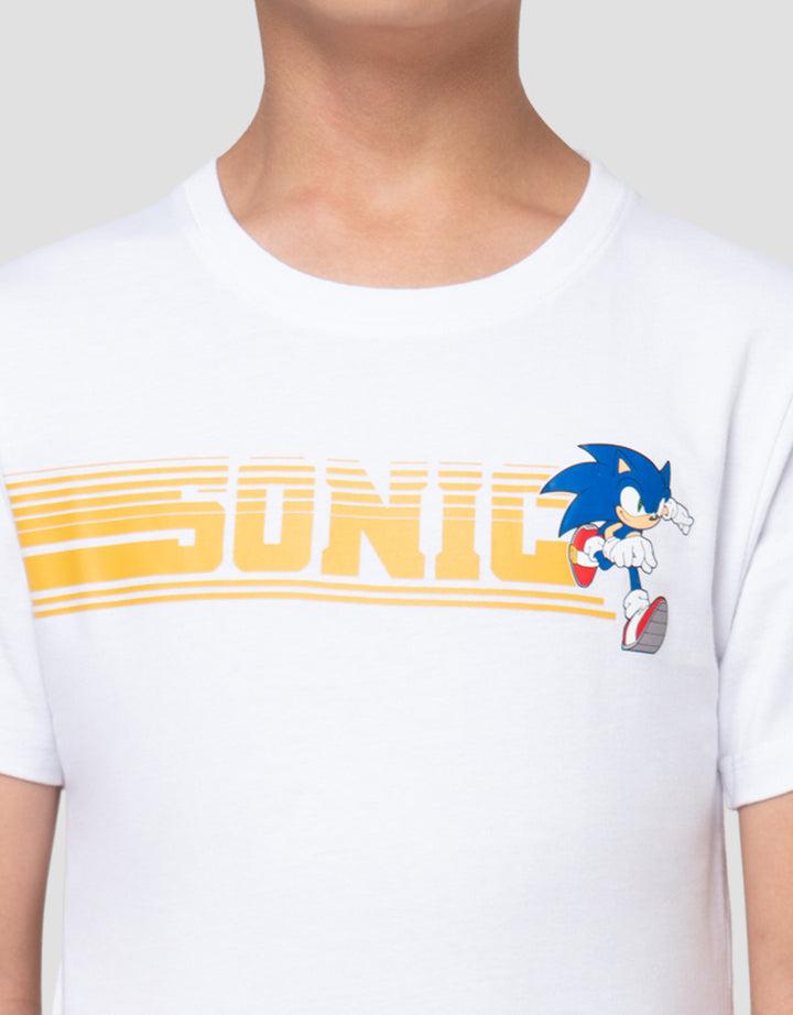 Character Print Sonics Running Kaos Anak Laki-Laki