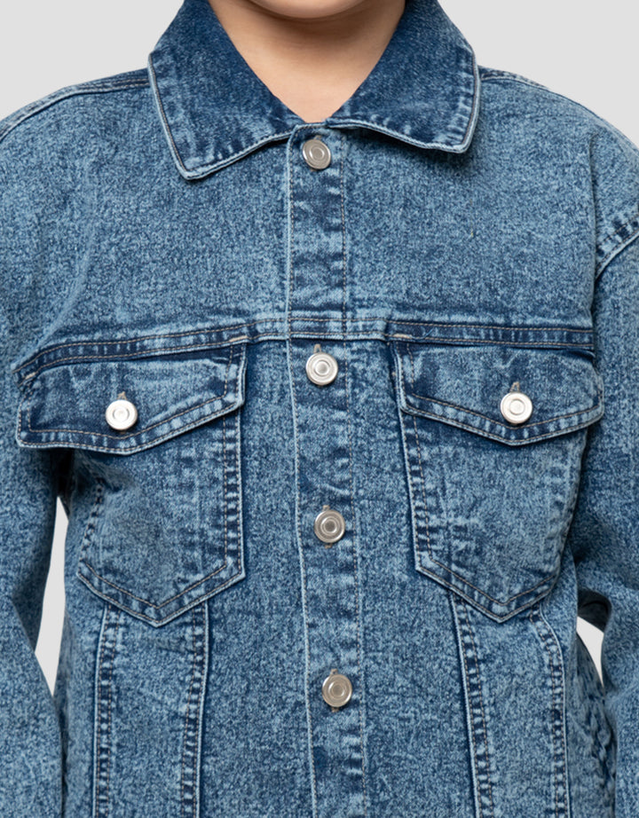 Little M Cut Sewn Jaket Denim Anak Laki-Laki
