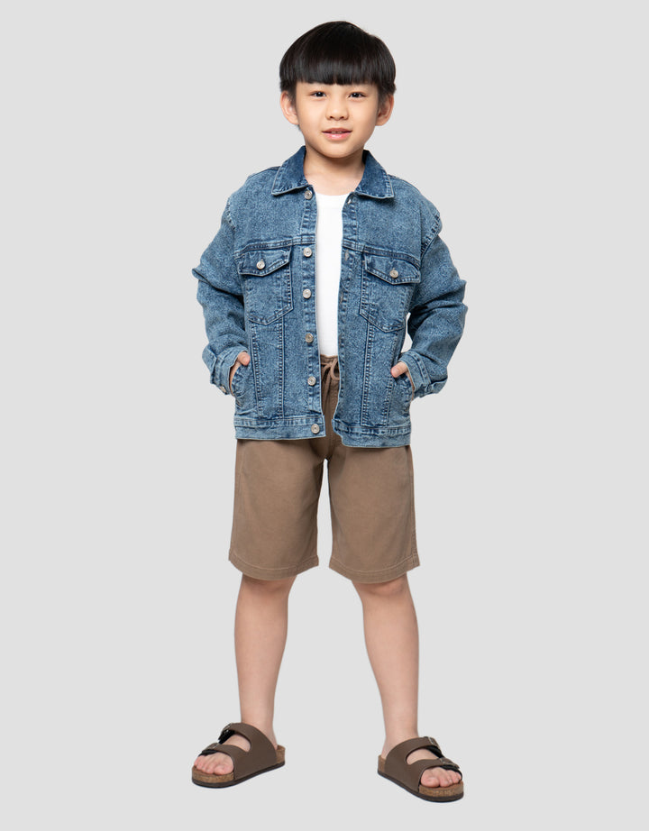 Little M Cut Sewn Jaket Denim Anak Laki-Laki