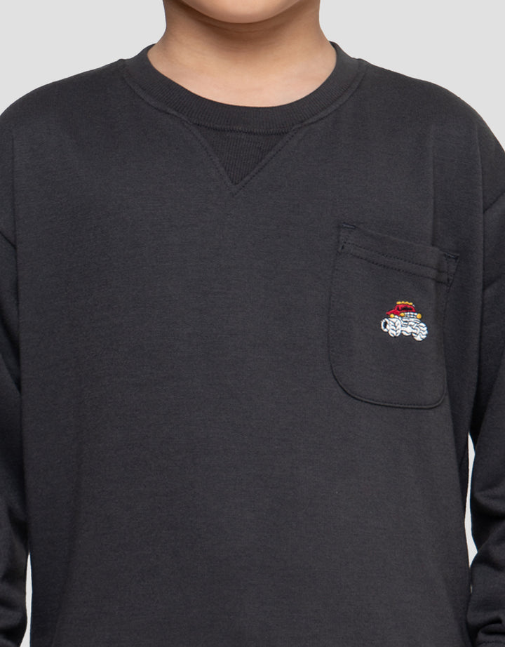 Little M Rib Kombinasi Sweater Anak Laki-laki