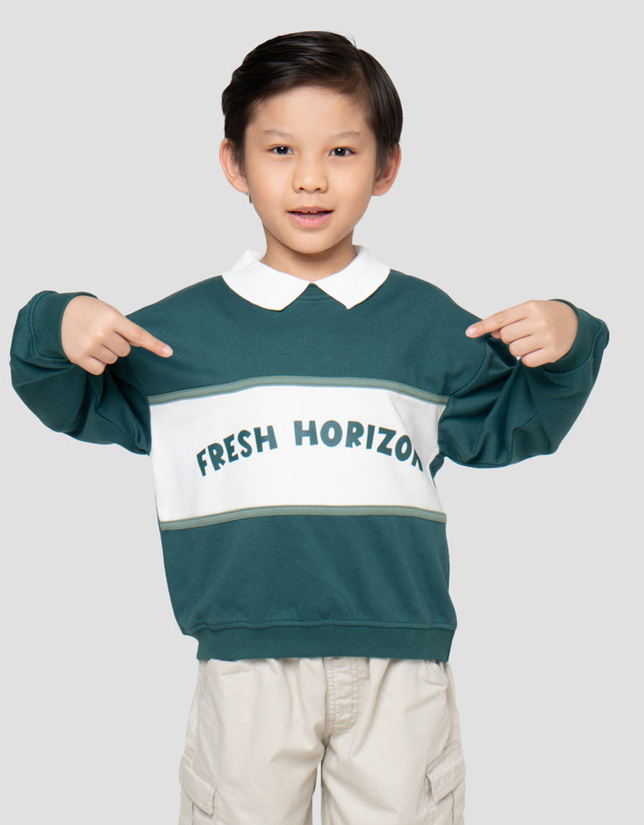 Little M Cut Sewn Apl Sweater Oversize Anak Laki-Laki