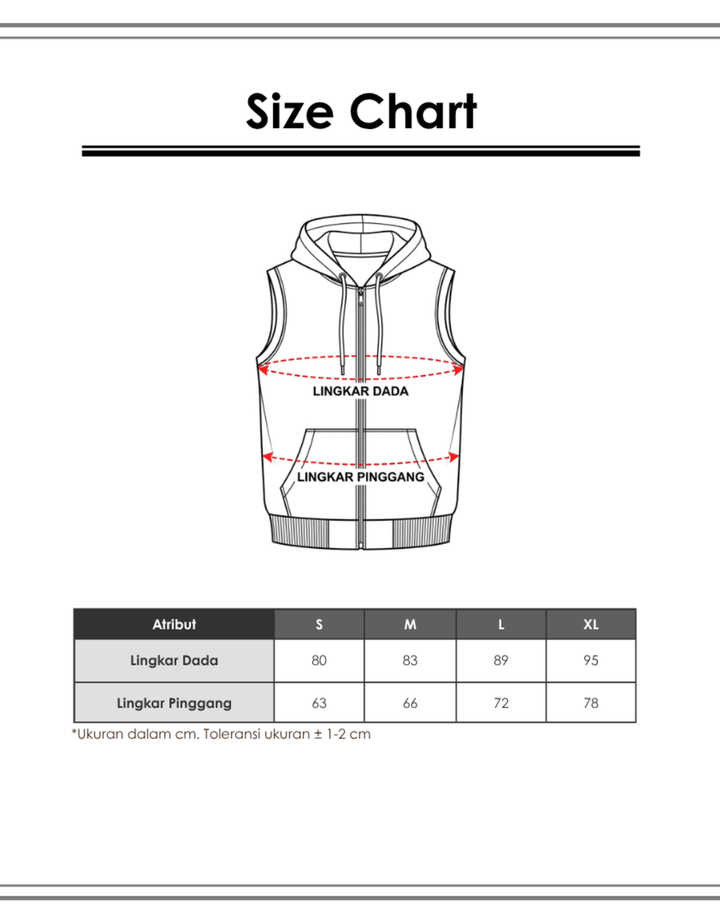 SUKO PARASUT HOODIE VEST TASLAN ROMPI WANITA