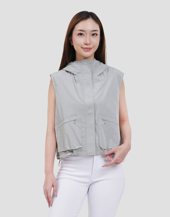 SUKO PARASUT HOODIE VEST TASLAN ROMPI WANITA