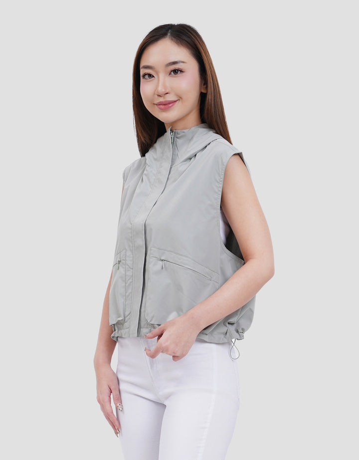 SUKO PARASUT HOODIE VEST TASLAN ROMPI WANITA