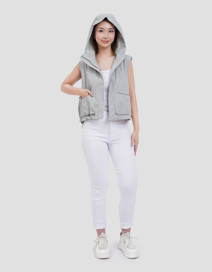 SUKO PARASUT HOODIE VEST TASLAN ROMPI WANITA