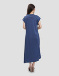 Suko Stretch Side Runch Dress Midi Wanita
