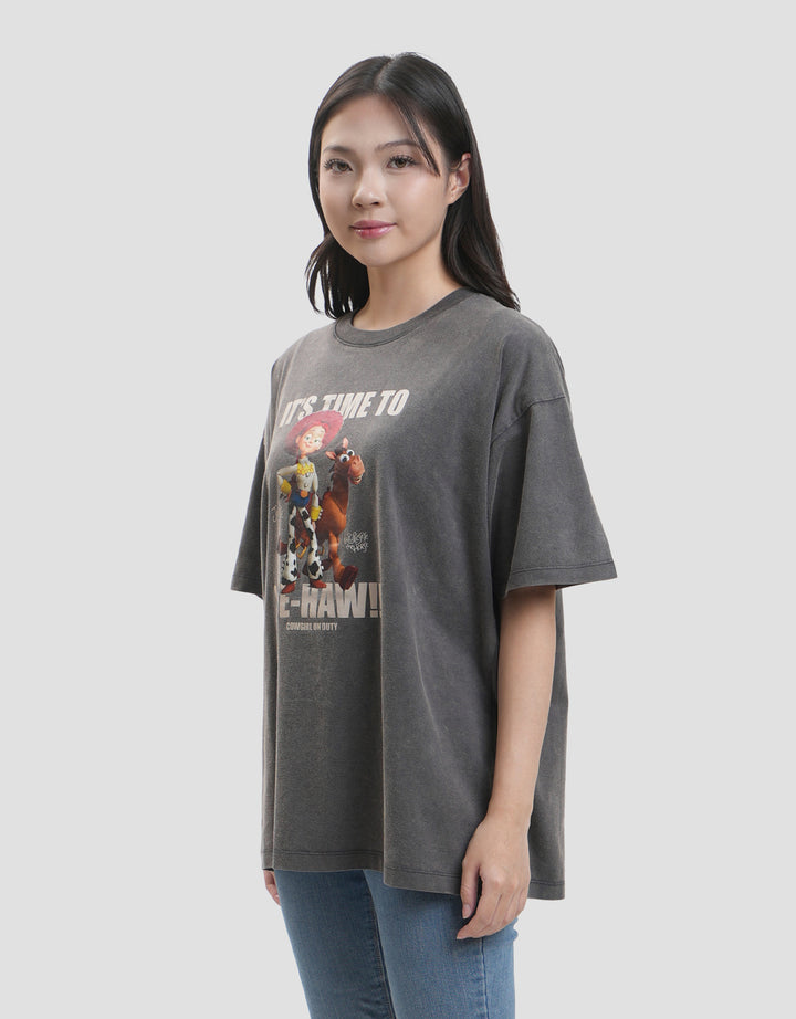 Disney Print Wash Toy Story Kaos Oversize Wanita