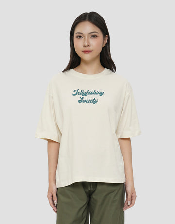 NEVADA SPONGEBOB JELLYFISHING SOCIETY KAOS OVERSIZE WANITA
