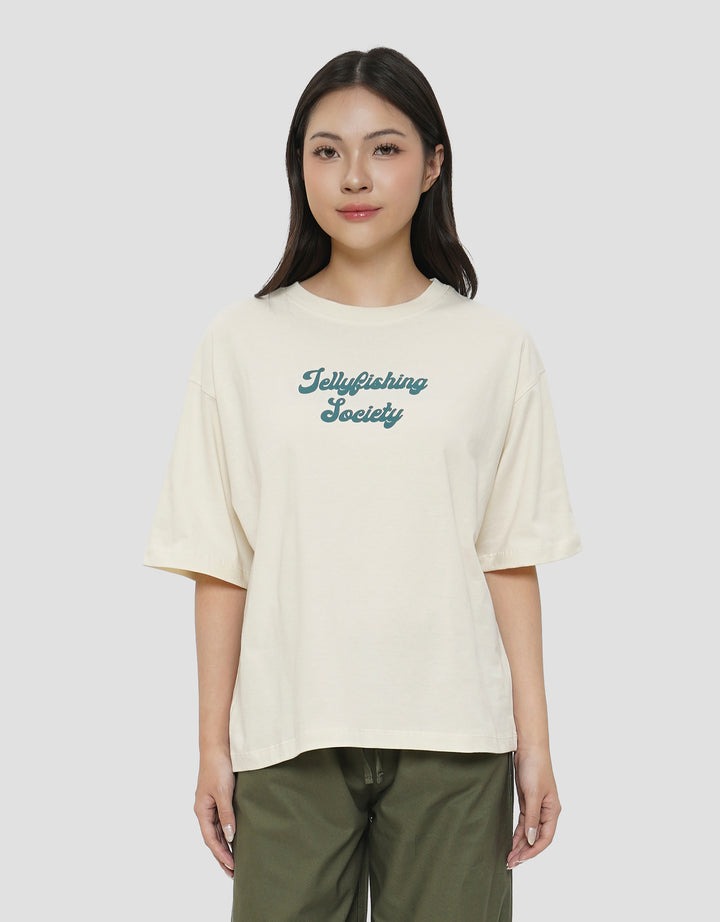 NEVADA SPONGEBOB JELLYFISHING SOCIETY KAOS OVERSIZE WANITA