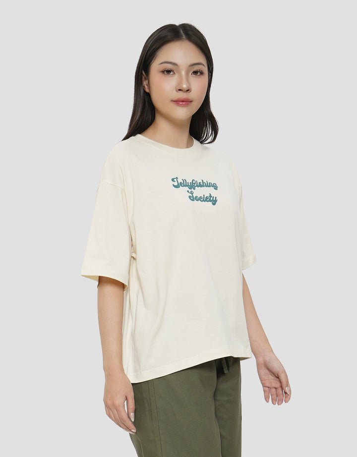 NEVADA SPONGEBOB JELLYFISHING SOCIETY KAOS OVERSIZE WANITA