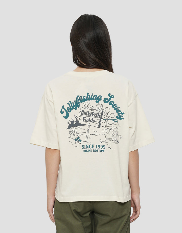 NEVADA SPONGEBOB JELLYFISHING SOCIETY KAOS OVERSIZE WANITA