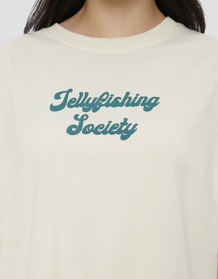 NEVADA SPONGEBOB JELLYFISHING SOCIETY KAOS OVERSIZE WANITA