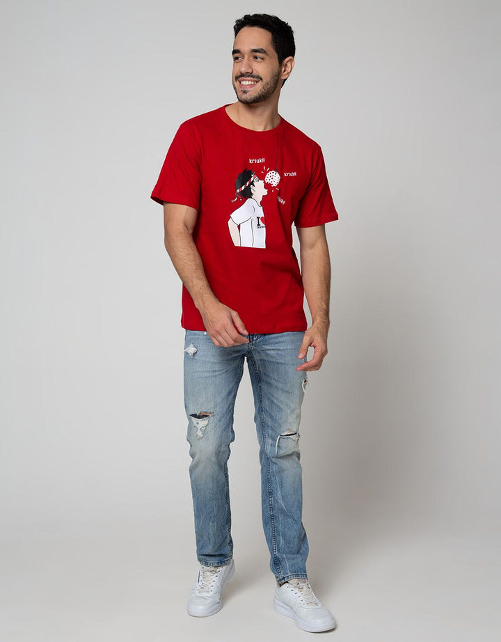 T Zone Short Sleeve T-Shirt Seasonal Lomba Kerupuk