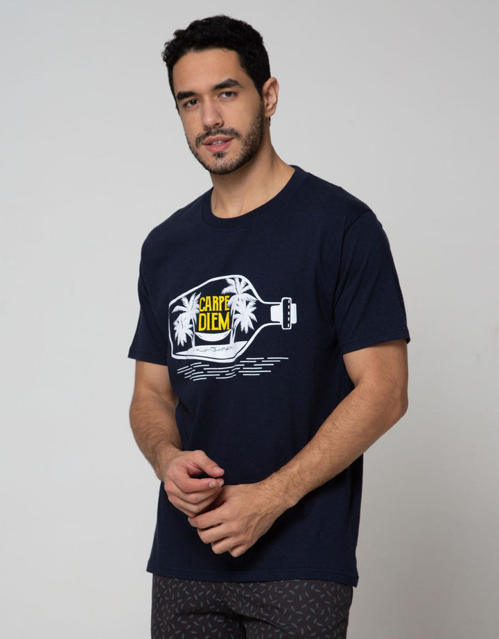 T Zone Short Sleeve T-Shirt Big Size Print Theme Summer Tropical