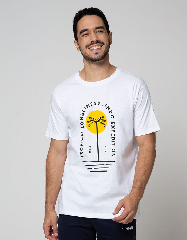 T Zone Short Sleeve T-Shirt Big Size  Print Theme Summer Tropical