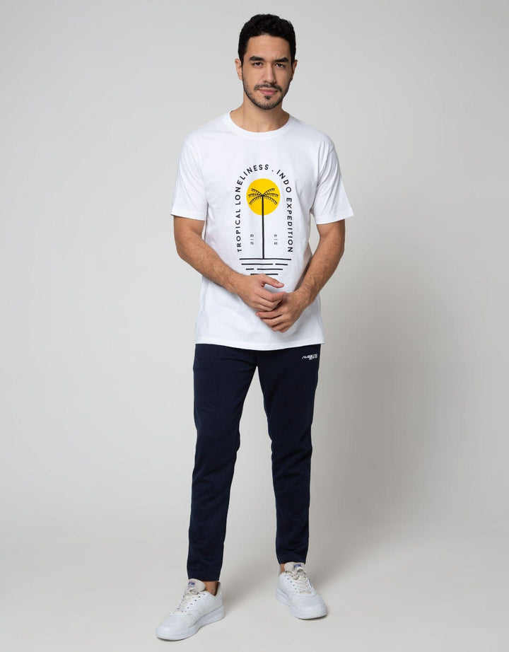 T Zone Short Sleeve T-Shirt Big Size  Print Theme Summer Tropical