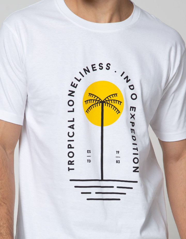 T Zone Short Sleeve T-Shirt Big Size  Print Theme Summer Tropical