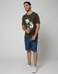 T Zone Short Sleeve T-Shirt Big Size Print Theme Summer Tropical Casual