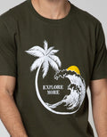 T Zone Short Sleeve T-Shirt Big Size Print Theme Summer Tropical Casual