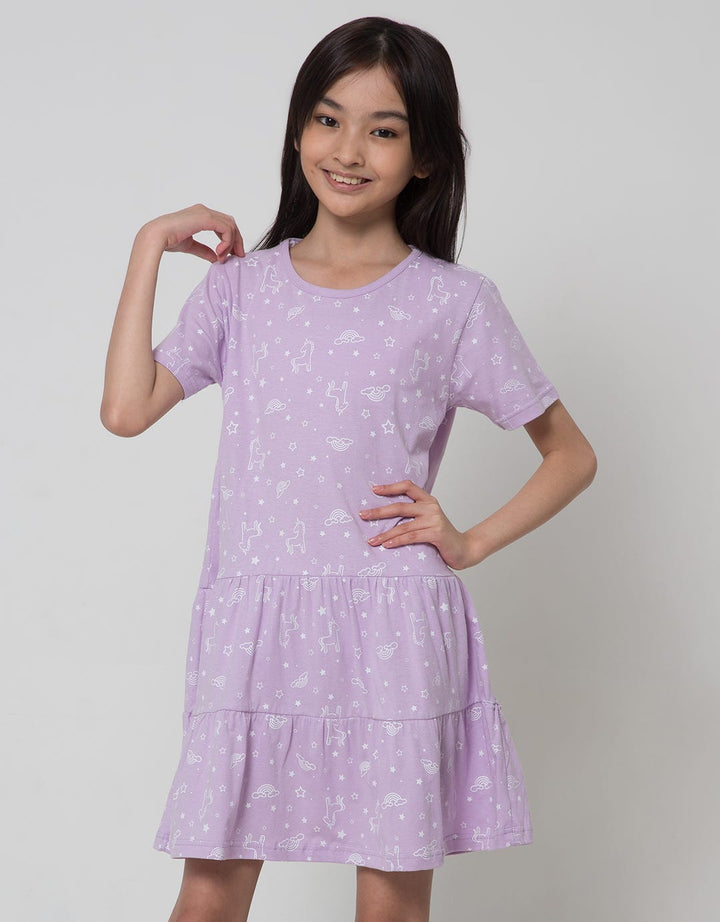Aero Short Sleeve Midi Dress Daily Full Print Outline