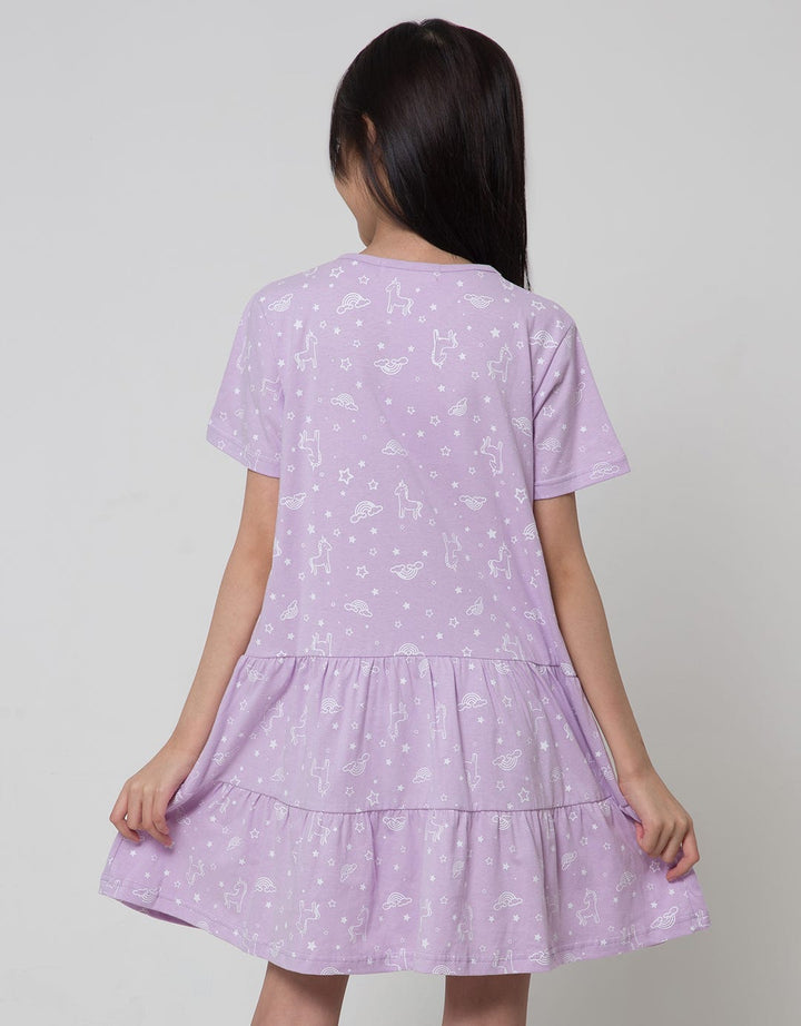 Aero Short Sleeve Midi Dress Daily Full Print Outline