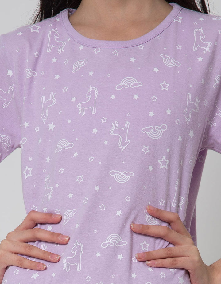 Aero Short Sleeve Midi Dress Daily Full Print Outline
