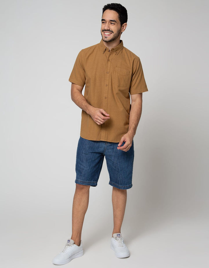 Cole Short Sleeve Shirt Cotton Slub 2 Pocket