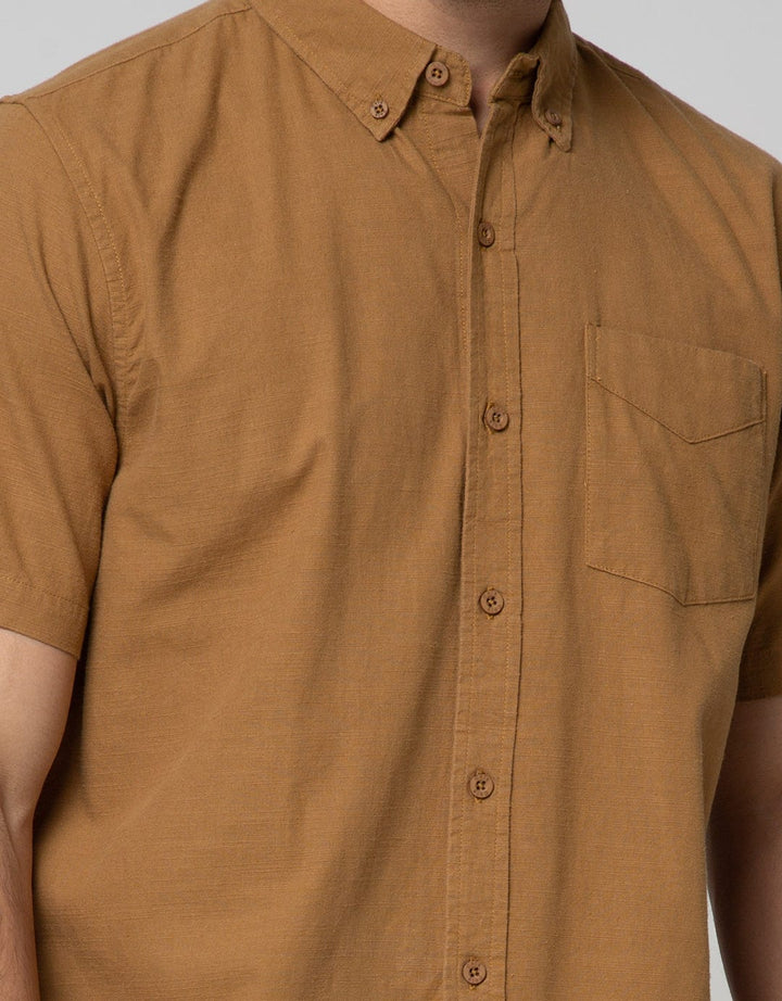Cole Short Sleeve Shirt Cotton Slub 2 Pocket