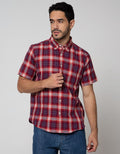 Cole Short Sleeve Shirt Oxford Med Check
