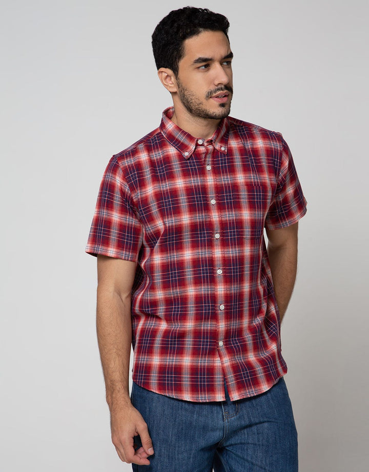 Cole Short Sleeve Shirt Oxford Med Check