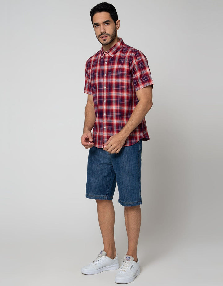 Cole Short Sleeve Shirt Oxford Med Check