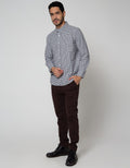 Cole Long Sleeve Oxford Shirt Small Cheack 2 Pocket