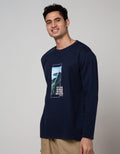 Cole Sweatshirt Interlock Print Nat