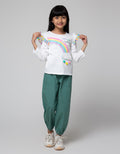 Little M Long Sleeve  T-Shirt Rainbow Awan Pompom & Tassel