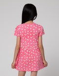 Little M Short Sleeve Midi Dress Daily Full Print Tumpuk