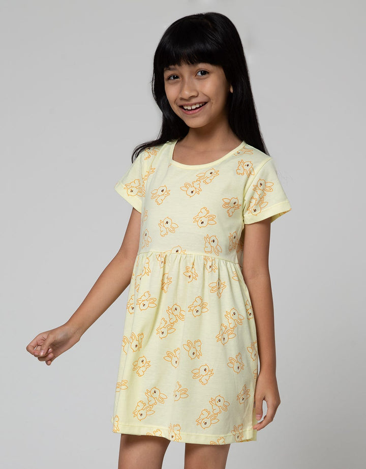 Little M Short Sleeve Midi Dress Daily Bunny