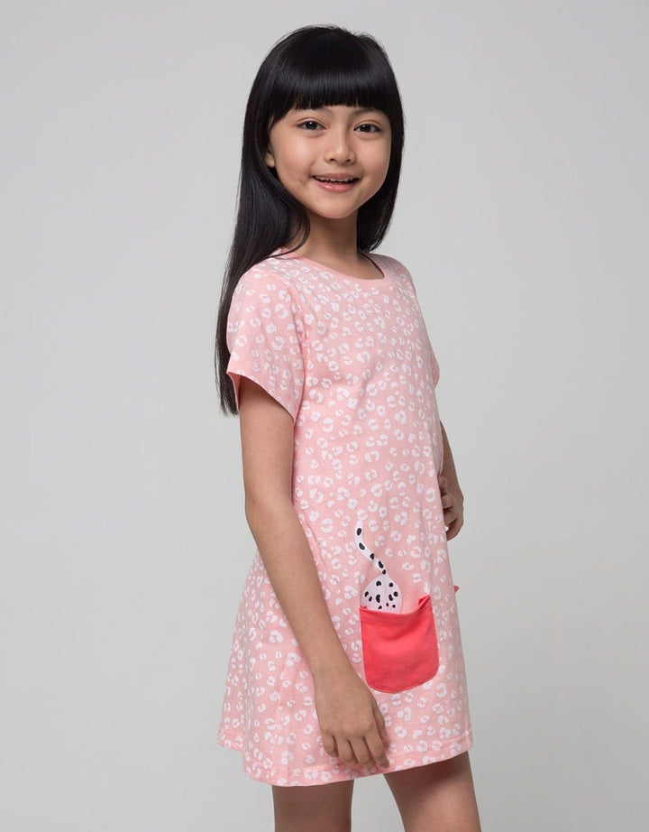 Little M Leopard Midi Dress Anak